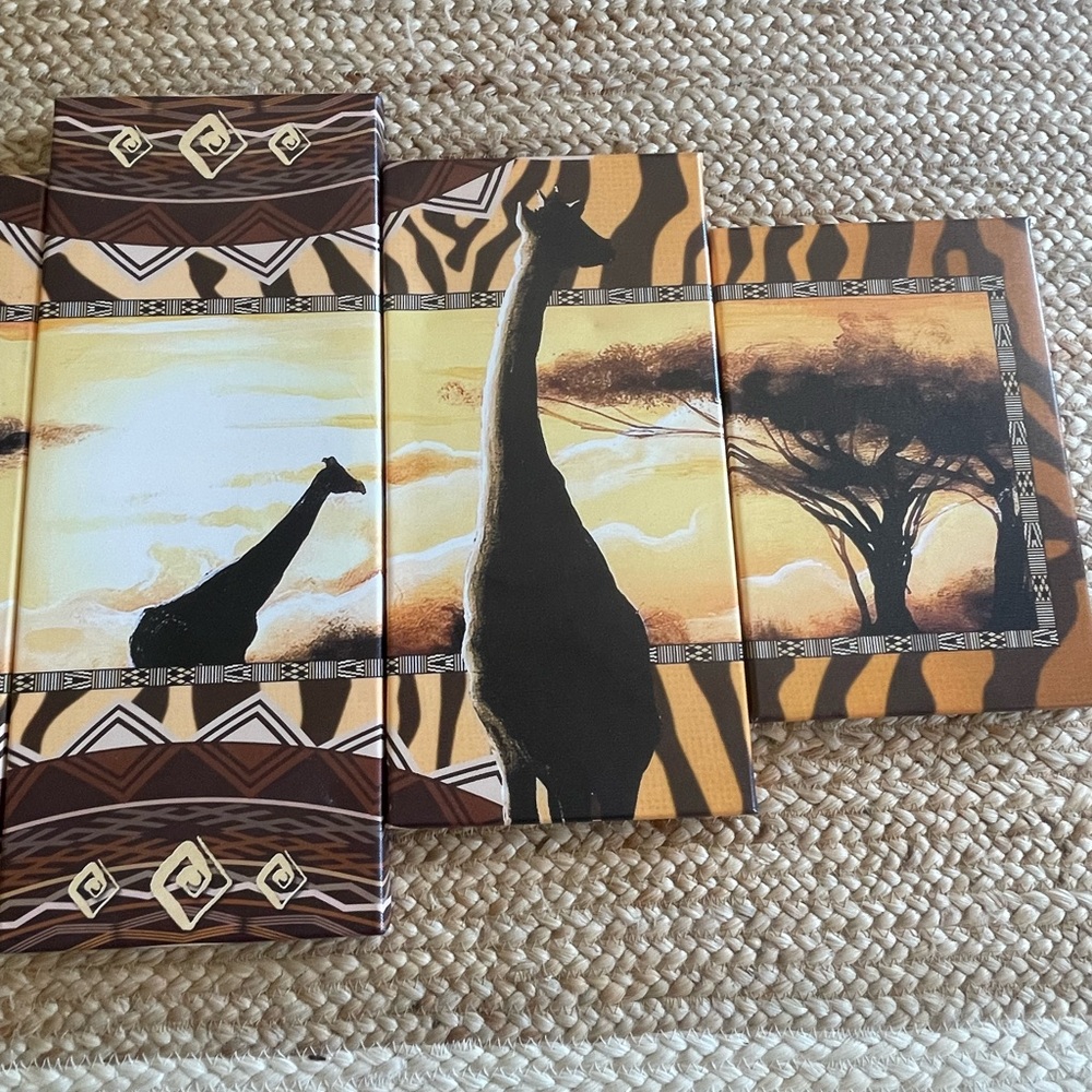 5 Piece Safari Canvases